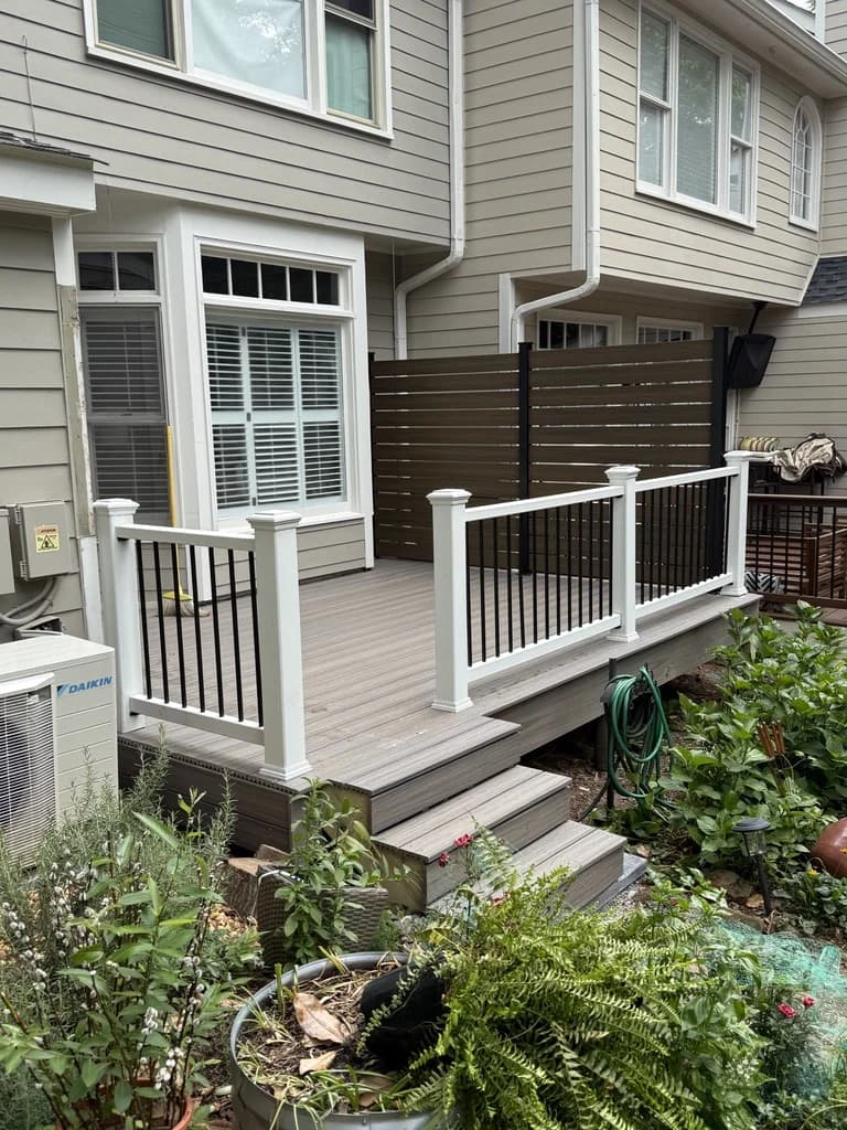 Trex Deck Demo/Rebuild with Modern Horizontal Privacy Fence